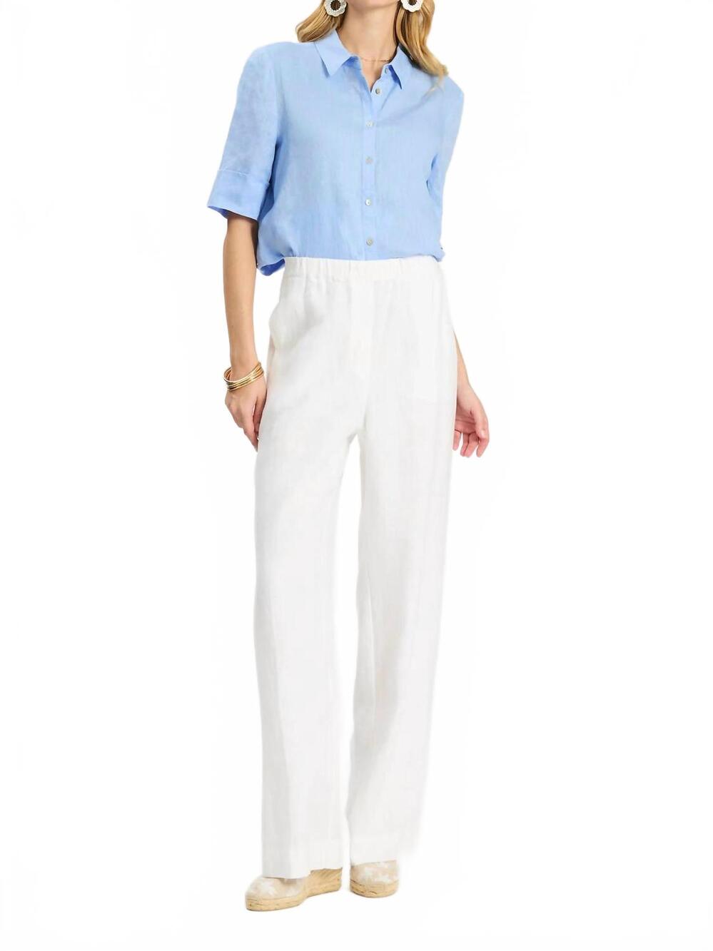 NEW TYLER BOE monroe linen pant in white